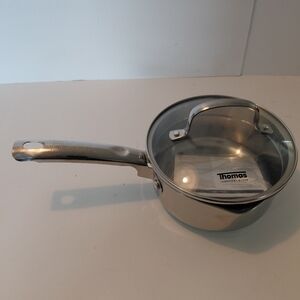 Thomas Rosental Stainless Steel Saucepan with Glass Lid - Silver